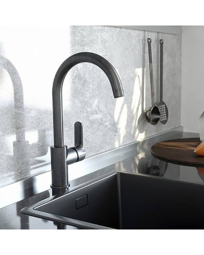 Смеситель для кухни Iddis Cuba CU4SBJ0I05 Состаренное серебро