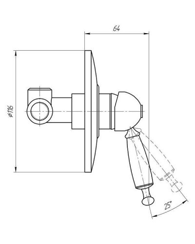 Смеситель для душа Migliore Oxford BN.OXF-6330.CR Хром