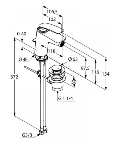 Смеситель для биде Kludi Balance 522160575 Хром