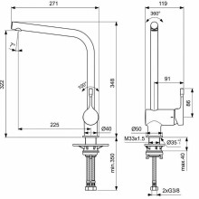 Смеситель для кухни Ideal Standard Ceralook BC174AA Хром