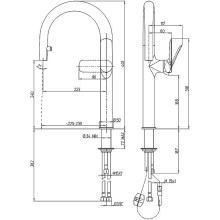 Смеситель для кухни Paini Nove 09CR591B Хром