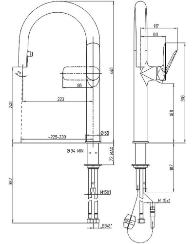 Смеситель для кухни Paini Nove 09CR591B Хром