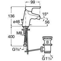 Смеситель для биде Roca Malva 5A603BC0M Хром