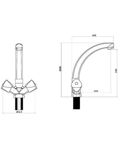 Смеситель для кухни Orange OneLife P03-001cr Хром