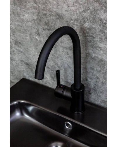 Смеситель для кухни Orange OneLife P04-001B Черный