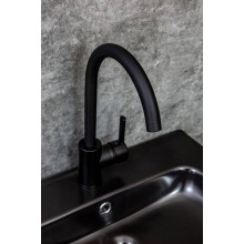 Смеситель для кухни Orange OneLife P04-001B Черный