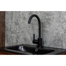 Смеситель для кухни Orange OneLife P04-001B Черный