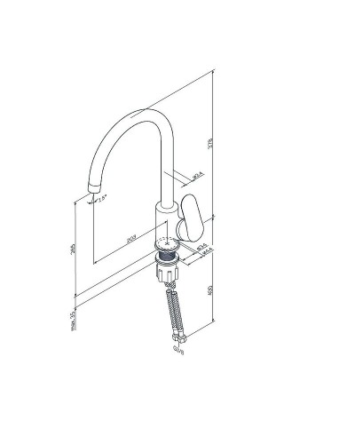 Смеситель для кухни AM.PM Like F8007133 Белый