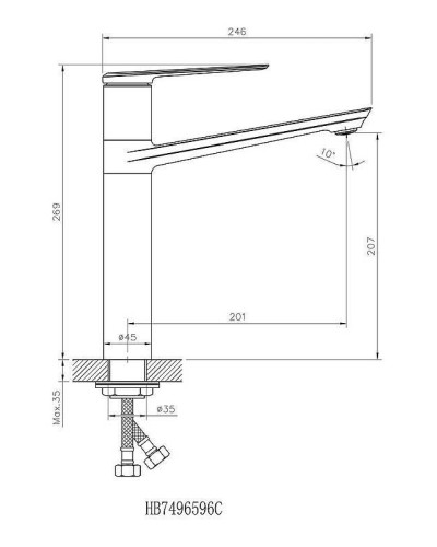Смеситель для кухни Orange Mari M07-000cr Хром