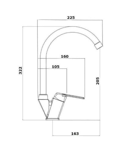 Смеситель для кухни Orange OneLife P02-000w Белый
