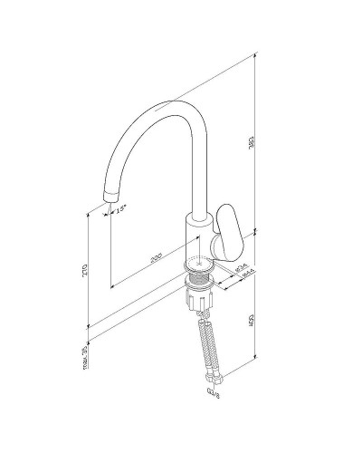 Смеситель для кухни AM.PM Like F8007111 Сатин