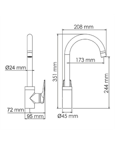 Смеситель для кухни WasserKRAFT Aisch 5507 Золото матовое
