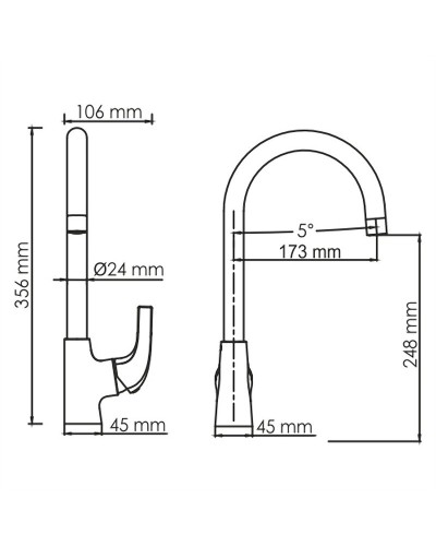 Смеситель для кухни WasserKRAFT Sauer 7107 Золото