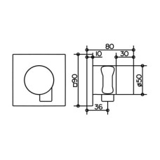 Запорный вентиль на 2 потребителя Keuco IXMO 59557010202