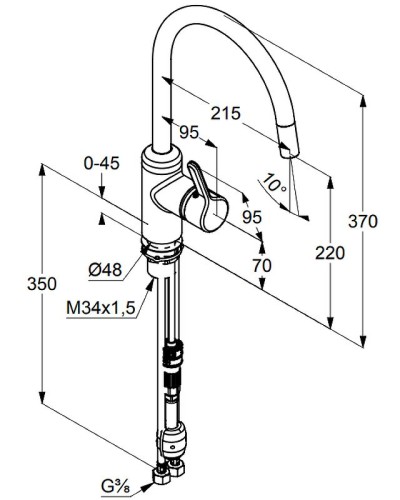 Смеситель для кухни Kludi Bingo Star 428510578 Хром