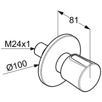 Запорный вентиль Kludi Balance 528158775 Черный Хром
