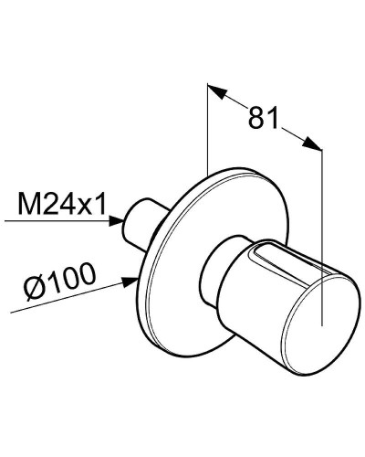 Запорный вентиль Kludi Balance 528158775 Черный Хром