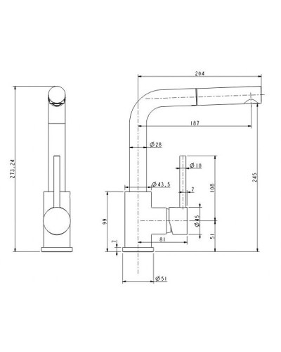 Смеситель для кухни Paulmark Kassel Ka214311-401 Антрацит Хром