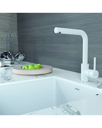 Смеситель для кухни Paulmark Kassel Ka214311-431TW Белый матовый
