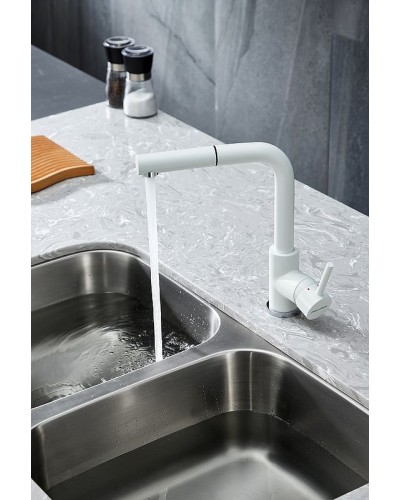 Смеситель для кухни Paulmark Kassel Ka214311-431TW Белый матовый