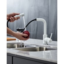 Смеситель для кухни Paulmark Kassel Ka214311-431TW Белый матовый