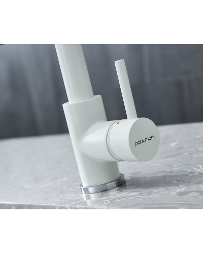 Смеситель для кухни Paulmark Kassel Ka214311-431TW Белый матовый