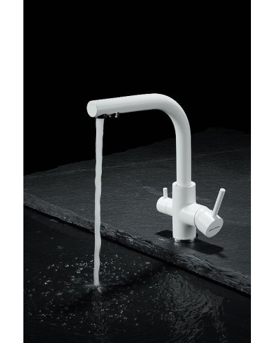 Смеситель для кухни Paulmark Essen Es213011-431TW Белый матовый