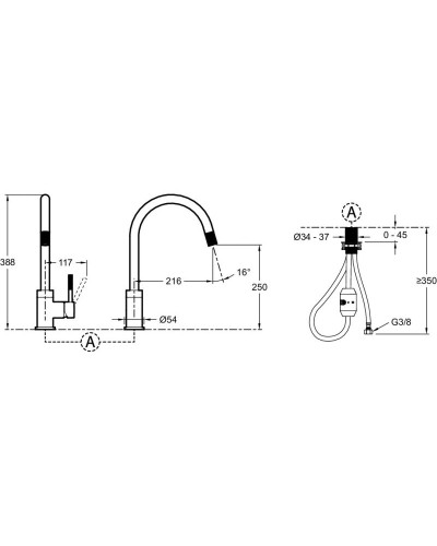 Смеситель для кухни Jacob Delafon Edgar E23309-CP Хром