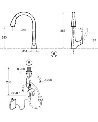 Смеситель для кухни Jacob Delafon Malleco E77748-CP Хром