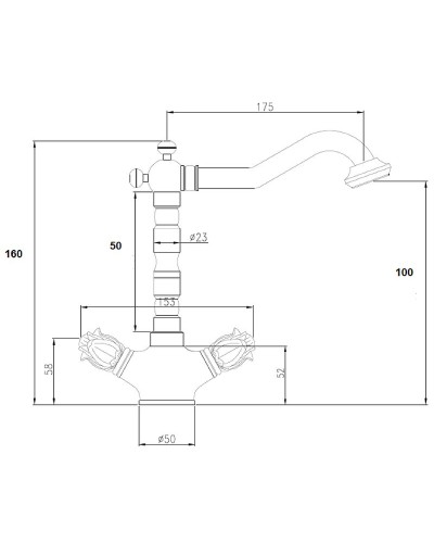 Смеситель для биде Bronze de Luxe Florence 21317 Бронза