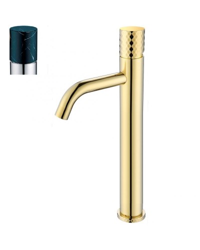 Смеситель для раковины Boheme Stick 122-G-MR-BLACK Золото Черный