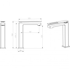 Смеситель для раковины Boheme Q 142-GB Золото Черный