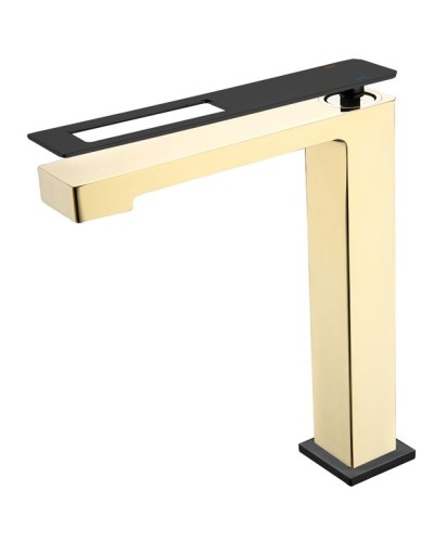 Смеситель для раковины Boheme Q 142-GB Золото Черный