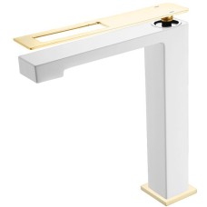 Смеситель для раковины Boheme Q 142-WG Белый Золото