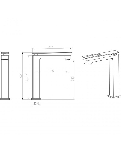 Смеситель для раковины Boheme Q 142-BB Черный