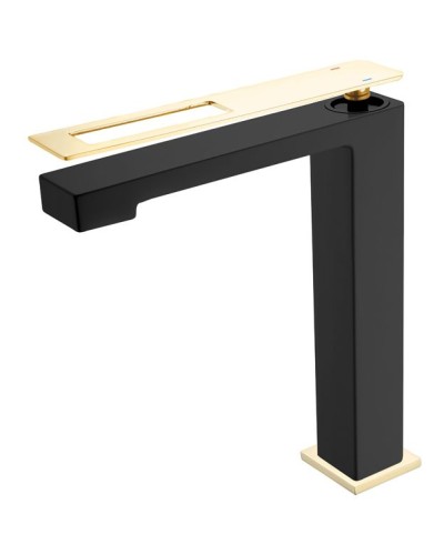 Смеситель для раковины Boheme Q 142-BG Черный Золото