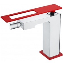 Смеситель для биде Boheme Q 146-CRR Хром Красный