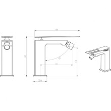 Смеситель для биде Boheme Q 146-WCR.2 Белый Хром