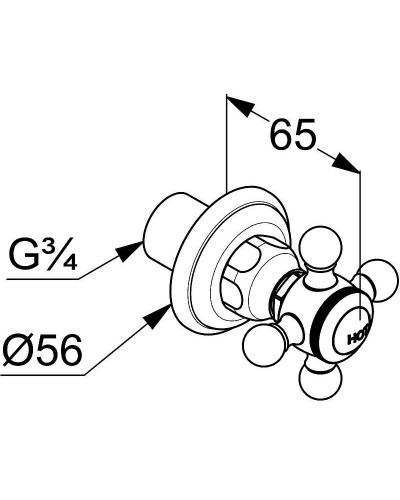 Запорный вентиль Kludi Adlon 518160520 Хром