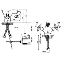 Смеситель для биде Cezares Lord LORD-BS1-02 Бронза