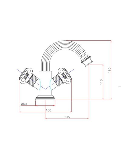 Смеситель для биде Cezares Olimp OLIMP-BS2-01-Sw Хром