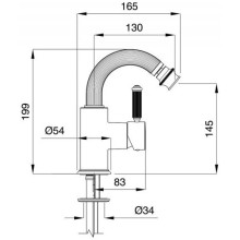 Смеситель для биде Cezares Olimp OLIMP-BSM2-02-L Бронза