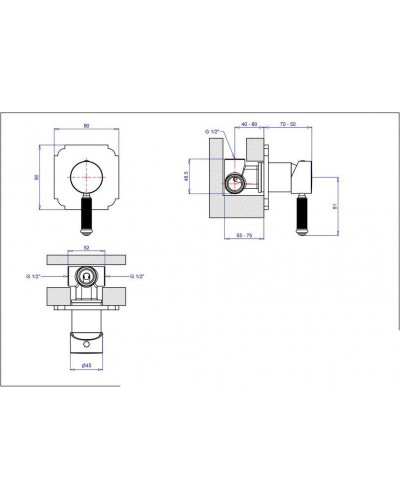 Смеситель для душа Cezares Olimp OLIMP-DIM2-01-L Хром