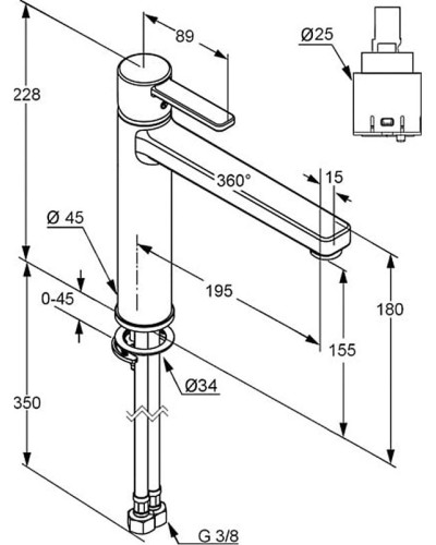 Смеситель для кухни Kludi Zenta 389730575 Хром