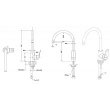 Смеситель для кухни Bravat Rhein F7429564CP-ENG Хром