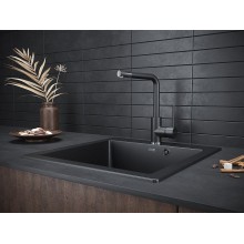 Смеситель для кухни Paulmark Honner Ho212018-418 Черный металлик