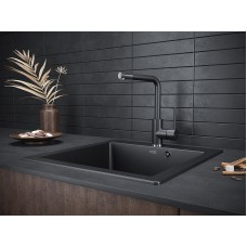 Смеситель для кухни Paulmark Honner Ho212018-418 Черный металлик