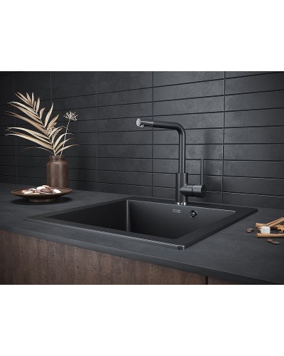 Смеситель для кухни Paulmark Honner Ho212018-418 Черный металлик