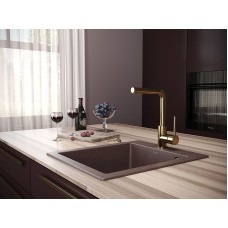 Смеситель для кухни Paulmark Honner Ho212018-G Золото