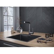 Смеситель для кухни Paulmark Honner Ho212018-GM Вороненая сталь